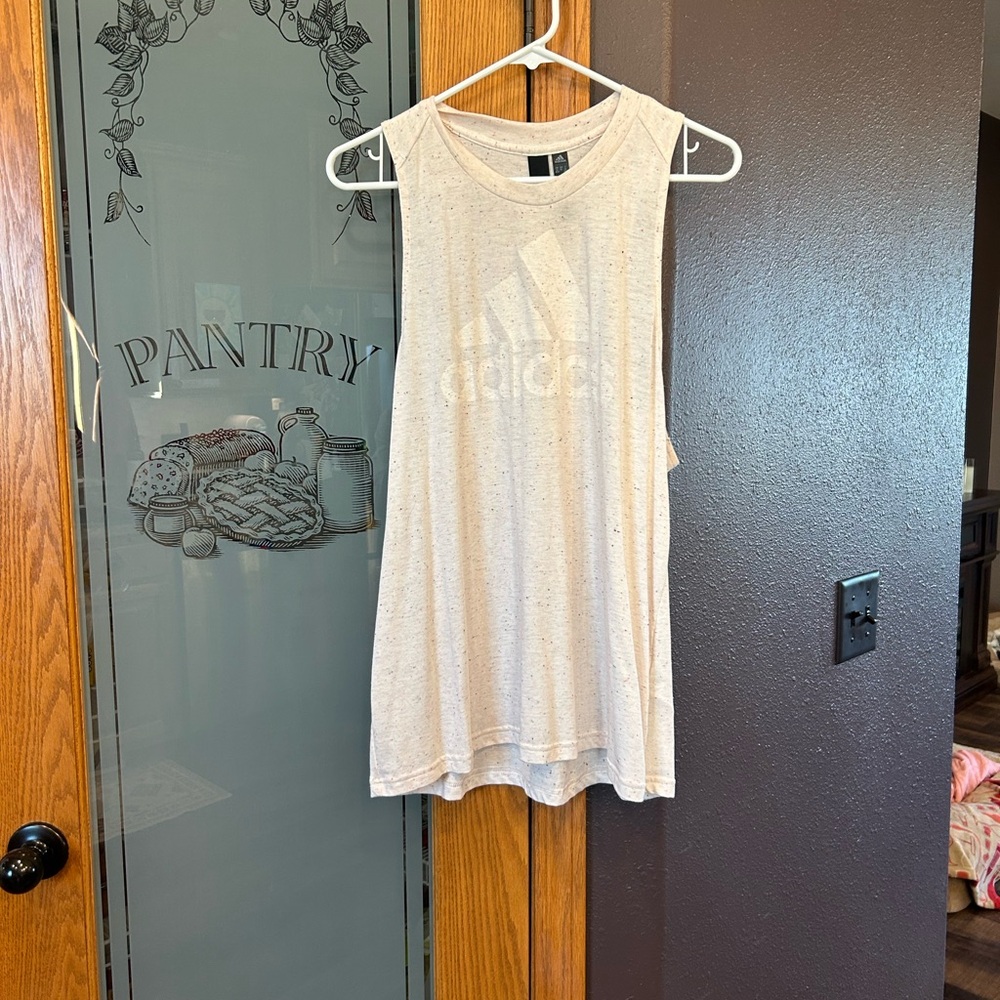 Adidas Women's Off-White Muscle Tee